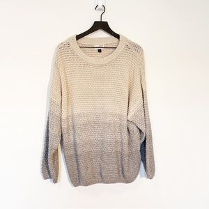 Chunky Beige and Gray Ombré Sweater